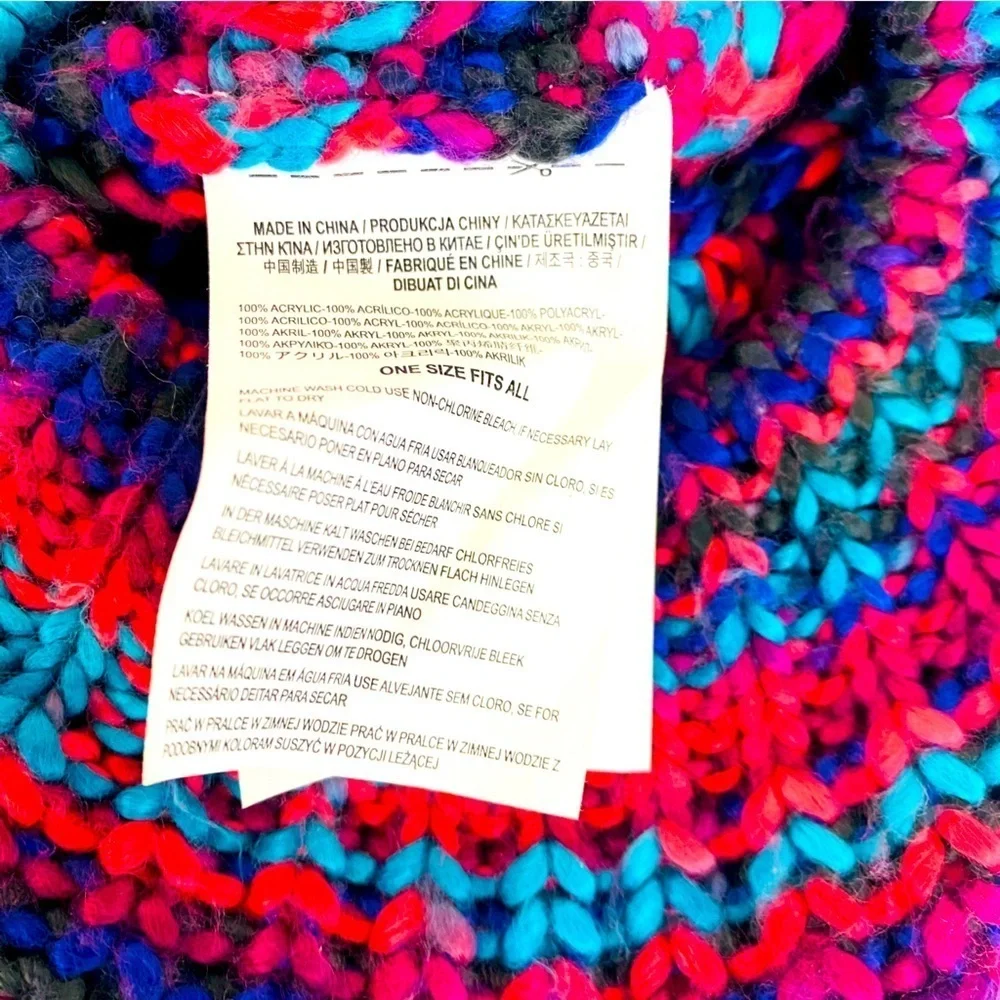 Vans Variegated Crochet Beret Hat Os
